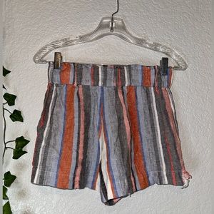 Indigo Rein Distressed Colorful Stripped Shorts - Women’s Medium